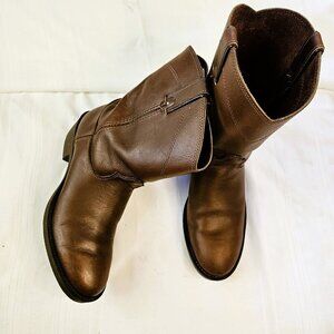 Durango Men's Brown Leather Western Cowboy Work Boots Size 10.5D